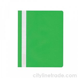 Папка-скоросшиватель Sponsor пластик  с проз.верх зеленая